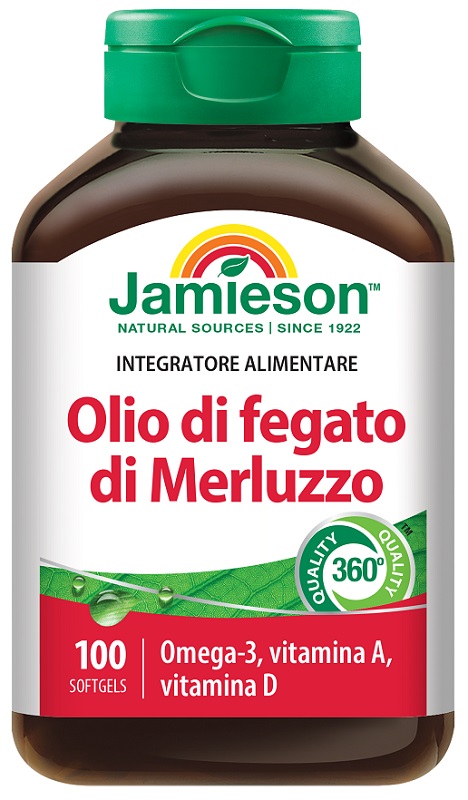 JAMIESON OLIO DI FEGATO DI MERLUZZO 100 PERLE - Farmasanitas 