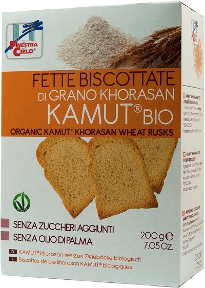 FSC FETTE BISCOTTATE DI KAMUT BIO SENZA ZUCCHERI AGGIUNTI CON OLIO DI GIRASOLE SENZA OLIO DI PALMA 200 G - Farmasanitas 