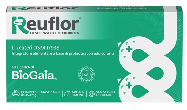 REUFLOR 10 COMPRESSE MASTICABILI AROMA LIMONE - Farmasanitas 