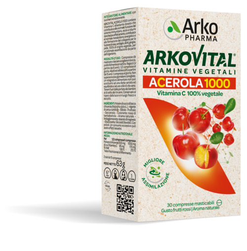 ARKOVITAL ACEROLA 1000 30 COMPRESSE MASTICABILI - Farmasanitas 