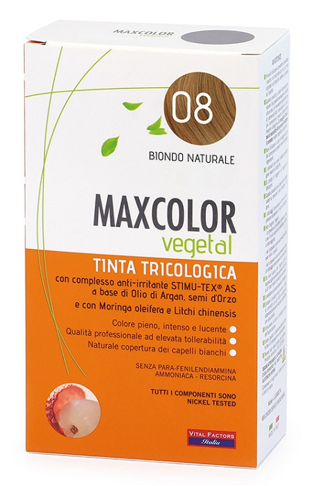 MAX COLOR VEGETAL 08 TINTURA 140 ML - Farmasanitas 