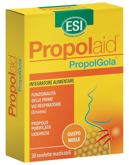 ESI PROPOLAID TAVOLETTE GOLA MIELE 30 TAVOLETTE - Farmasanitas 