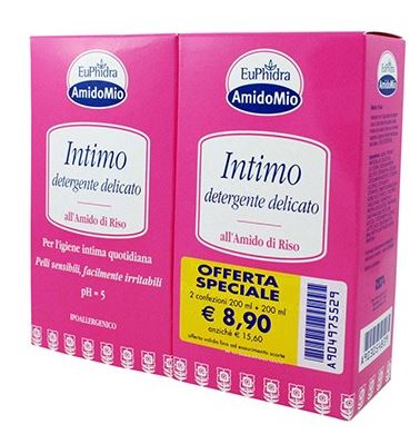 EUPHIDRA ABBINATA INTIMO DETERGENTE DELICATO 200 ML + 200 ML - Farmasanitas 