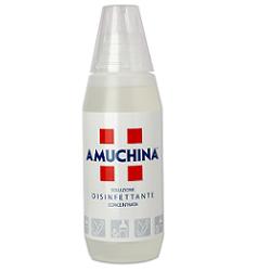 DISINFETTANTE IGIENIZZANTE A BASE DI IPOCLORITO DI SODIO ANTIMICROBICO AD AMPIO SPETTRO D'AZIONE AMUCHINA LIQUIDA 100% 500 ML - Farmasanitas 