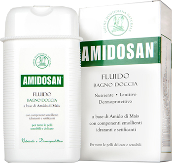 AMIDOSAN FLUIDO BAGNO DOCCIA NUTRIENTE LENITIVO RINFRESCANTE 300 ML - Farmasanitas 