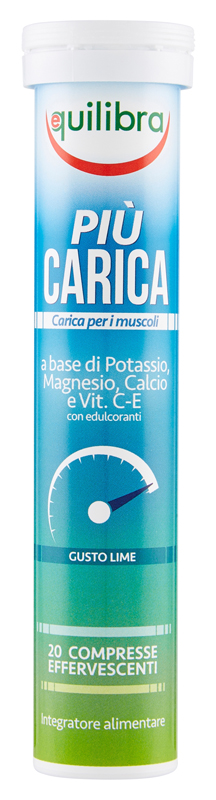 PIU' CARICA GUSTO LIME 20 COMPRESSE EFFERVESCENTI - Farmasanitas 