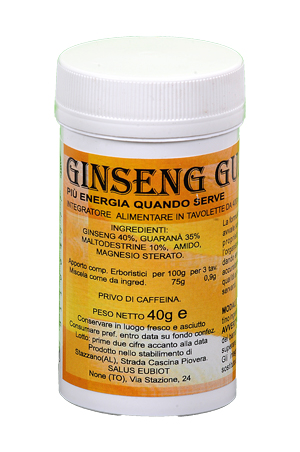 GINSENG GUARANA 100 TAVOLETTE 40 G - Farmasanitas 