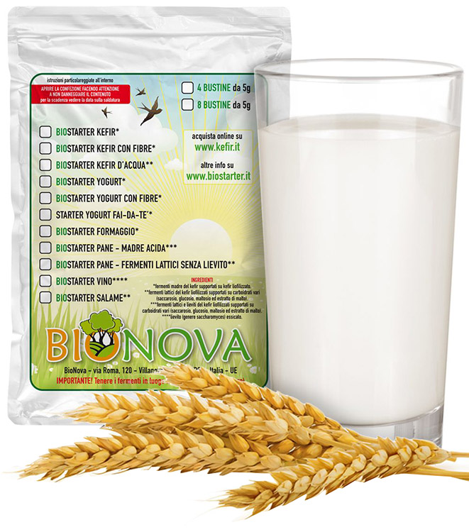 BIOSTARTER PER KEFIR 4 X 5 G - Farmasanitas 