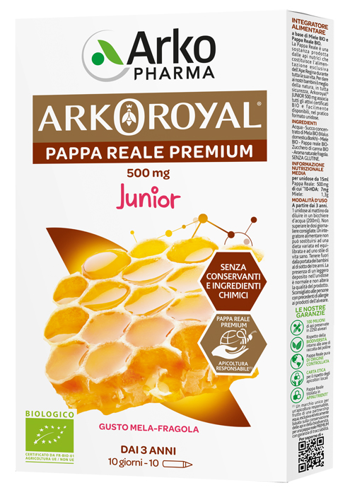 ARKOROYAL PAPPA REALE BIOLOGICA 500 MG 10 UNICA DOSE - Farmasanitas 