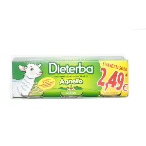 DIETERBA OMOGENEIZZATO AGNELLO 3 PEZZI 80 G - Farmasanitas 