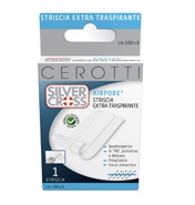 CEROTTO SILVER CROSS STRIP AIRPORE 100X6 CM 1 PEZZO - Farmasanitas 