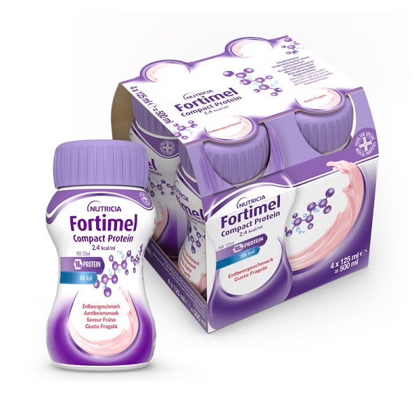 FORTIMEL COMPACT PROTEIN FRAGOLA 4 BOTTIGLIE 125 ML - Farmasanitas 