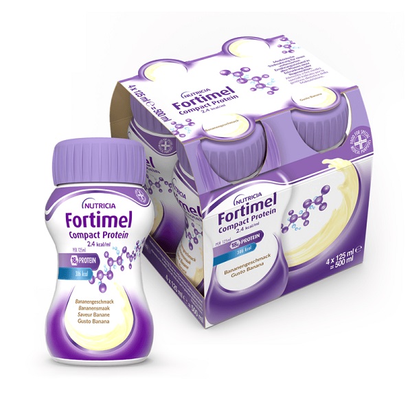 FORTIMEL COMPACT PROTEIN BANANA 4 BOTTIGLIE 125 ML - Farmasanitas 