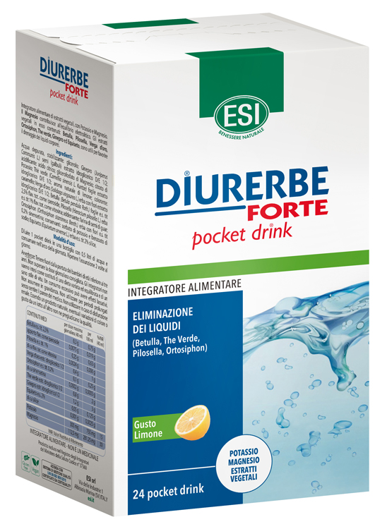 ESI DIURERBE FORTE POCKET DRINK LIMONE 24 X 20 ML - Farmasanitas 