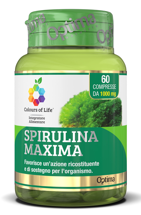 COLOURS OF LIFE SPIRULINA MAXIMA 60 COMPRESSE 1000 MG - Farmasanitas 