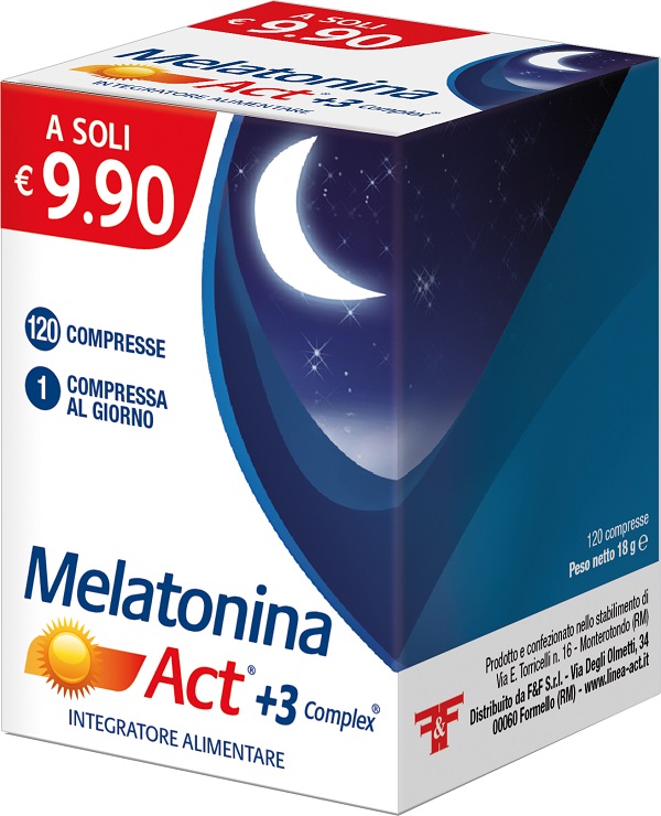 MELATONINA ACT +3 COMPLEX 120 COMPRESSE - Farmasanitas 
