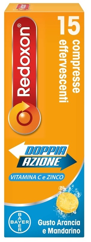 REDOXON DOPPIA AZIONE 15 COMPRESSE EFFERVESCENTI VITAMINA C ZINCO ARANCIA E MANDARINO 45,78 G - Farmasanitas 