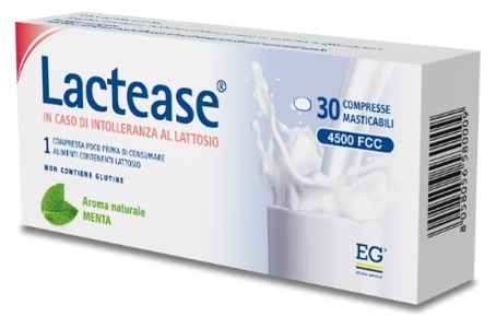 LACTEASE 4500 FCC AROMA MENTA 30 COMPRESSE MASTICABILI - Farmasanitas 
