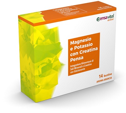 MAGNESIO E POTASSIO CON CREATINA ARANCIA PENSA 14 BUSTINE - Farmasanitas 