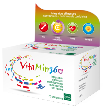 VITAMIN 360 MULTIVITAMINICO MULTIMINERALE 70 COMPRESSE ASTUCCIO 93,10 G - Farmasanitas 