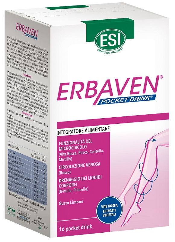 ESI ERBAVEN 16 POCKET DRINK X 20 ML GUSTO LIMONE - Farmasanitas 