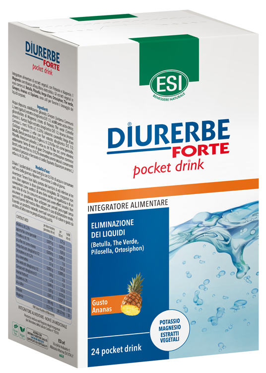 ESI DIURERBE FORTE POCKET DRINK ANANAS 24 X 20 ML - Farmasanitas 