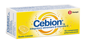CEBION EFFERVESCENTE VITAMINA C LIMONE 10 COMPRESSE - Farmasanitas 