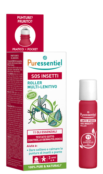 PURESSENTIEL SOS INSETTI ROLLER 11 OLI ESSENZIALI 5 ML - Farmasanitas 