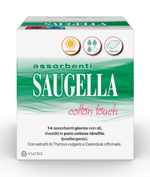 SAUGELLA COTTON TOUCH ASSORBENTI GIORNO 14 PEZZI TAGLIO PREZZO - Farmasanitas 