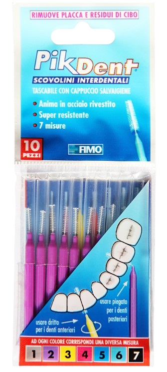 PIKDENT STUZZICOLINO 2 VIOLA 10 PEZZI - Farmasanitas 