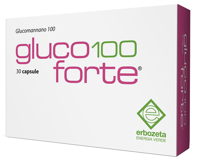 GLUCO 100 FORTE GLUCOMANNANO 100 30 CAPSULE DA 900 MG - Farmasanitas 