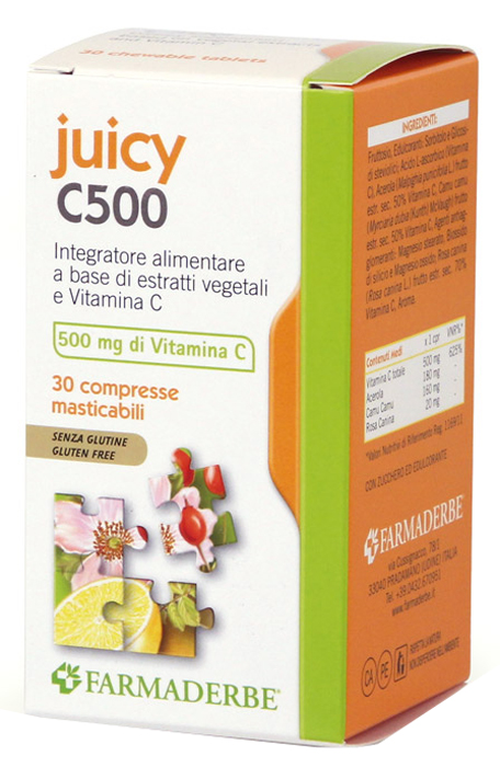 JUICY C500 30 COMPRESSE MASTICABILI - Farmasanitas 