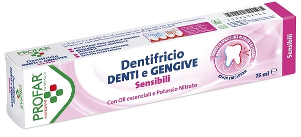 DENTIFRICIO DENTI E GENGIVE SENSIBILI 75 ML PROFAR - Farmasanitas 