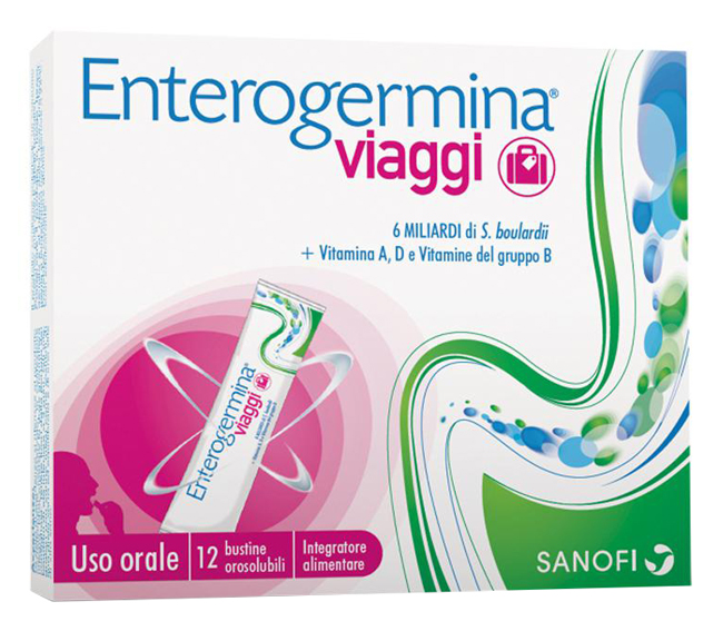 ENTEROGERMINA VIAGGI 12 BUSTINE OROSOLUBILI CONFEZIONE STANDARD - Farmasanitas 