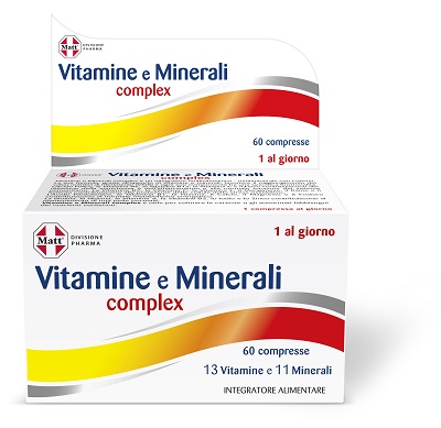 MATT DIVISIONE PHARMA VITAMINE E MINERALI COMPLEX 60 COMPRESSE - Farmasanitas 