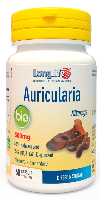 LONGLIFE AURICULARIA BIO 60 CAPSULE - Farmasanitas 