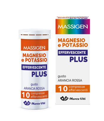 MASSIGEN MAGNESIO E POTASSIO EFFERVESCENTE PLUS 10 COMPRESSE - Farmasanitas 