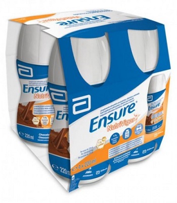 ENSURE NUTRIVIGOR CIOCCOLATO 4 BOTTIGLIE DA 220 ML - Farmasanitas 