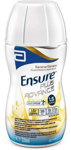 ENSURE PLUS ADVANCE BANANA 4 BOTTIGLIE DA 220 ML - Farmasanitas 