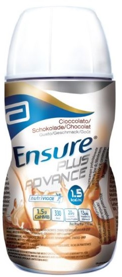 ENSURE PLUS ADVANCE CIOCCOLATO 4 BOTTIGLIE DA 220 ML - Farmasanitas 