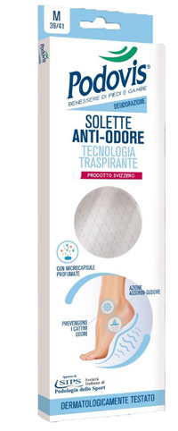 PODOVIS SOLETTE ANTIODORE MEDIUM FRESH 39/41 4 PEZZI - Farmasanitas 