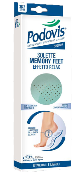 PODOVIS SOLETTE MEMORY FEET TAGLIA UNICA 24/45 - Farmasanitas 