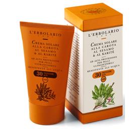 CREMA SOLARE CAROTA/SESAMO/KARITE' SPF30 125 ML - Farmasanitas 