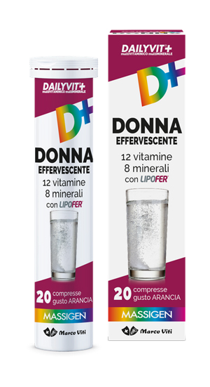 DAILYVIT+ MULTIVITAMINICO E MULTIMINERALE DONNA EFFERVESCENTE 20 COMPRESSE - Farmasanitas 