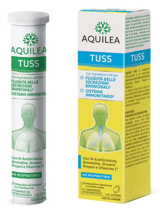 AQUILEA TUSS 15 COMPRESSE EFFERVESCENTI 90 G - Farmasanitas 