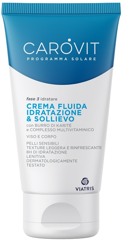 CAROVIT PROGRAMMA SOLARE CREMA FLUIDA IDRATAZIONE & SOLLIEVO 150 ML - Farmasanitas 
