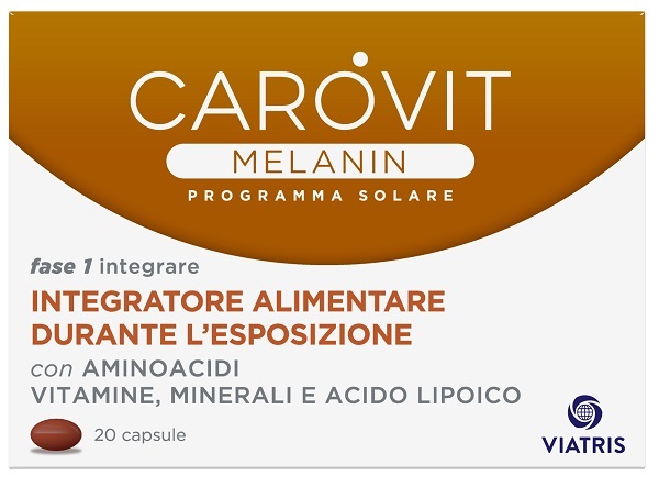 CAROVIT MELANIN PROGRAMMA SOLARE 20 CAPSULE - Farmasanitas 