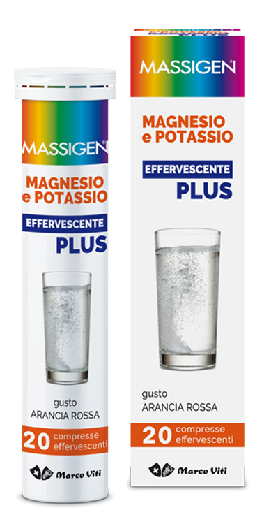 MASSIGEN MAGNESIO POTASSIO PLUS 20 COMPRESSE EFFERVESCENTI - Farmasanitas 