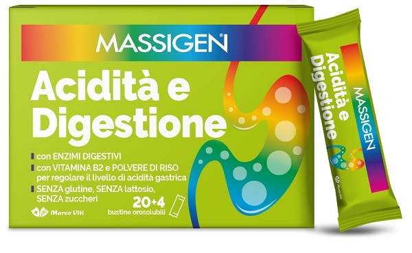 MASSIGEN ACIDITA' E DIGESTIONE 24 STICKPACK - Farmasanitas 