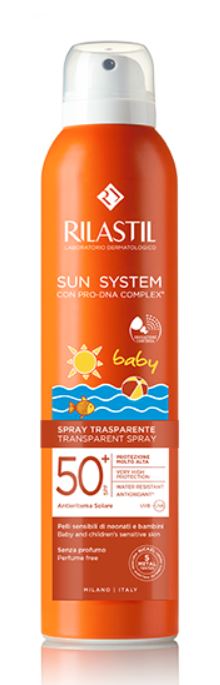 RILASTIL SUN SYSTEM BABY TRANSPARENT SPRAY SPF50+ 200 ML - Farmasanitas 